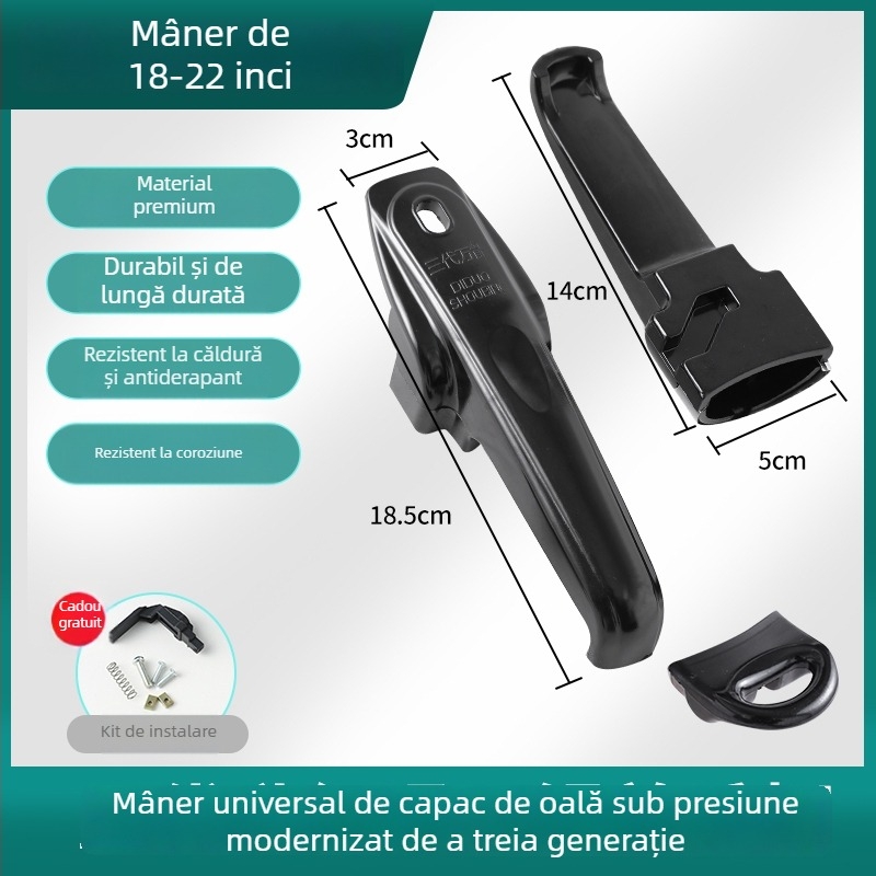 Mânere universal pentru capacul oalei sub presiune – aliaj de aluminiu, stil clasic