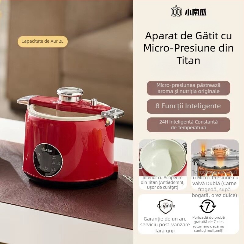 Gătitor electric mini cu presiune mică rotativă, multifuncțional, fără scurgeri, pentru cămin, 1–2 persoane