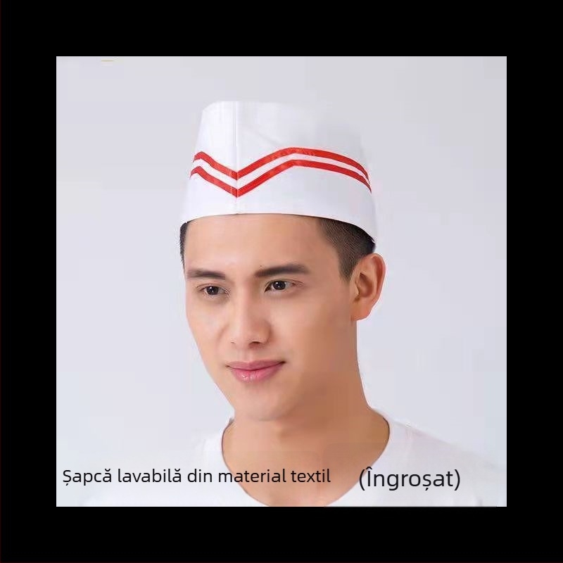 Pălărie de bucătar unică pentru bărbați, din material nețesut, rezistent la ulei și fum, șapcă cu coroană înaltă pentru hoteluri și catering