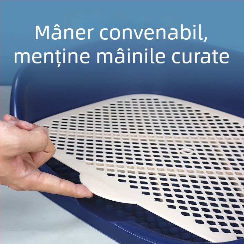 Toaletă pentru câini cu spălare automată, pentru câini de mici și mari, tavă din plastic pentru animale de companie, Star Jade