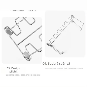 Suport rabatabil din oțel inoxidabil pentru pulpe de pui, tavă pătrată de grătar, portabil pentru exterior