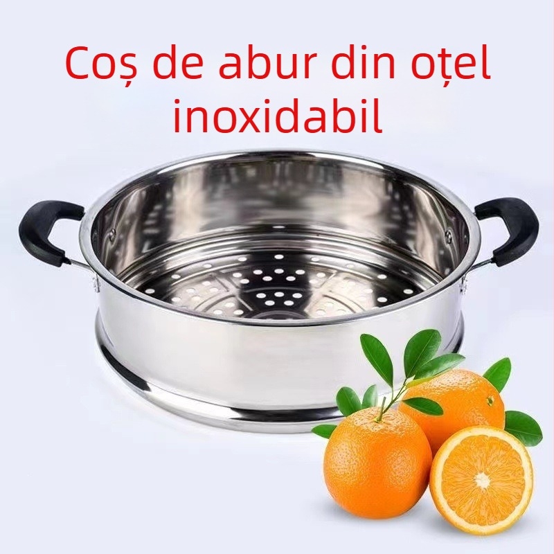Coș de aburi din oțel inox, pentru oală electrică, tip universal, suport de aburi înălțat și îngroșat