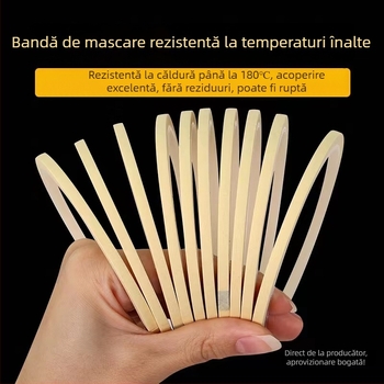 Bandă de mascare din hârtie texturată, rezistentă la temperaturi, ultra-subțire 1 mm, pentru vopsire auto și nail art, mascarea îmbinărilor fără urme