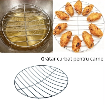 Filtru din oțel inoxidabil în formă de arc – plasă de grătar multifuncțională pentru bucătărie, aburi și scurgerea uleiului