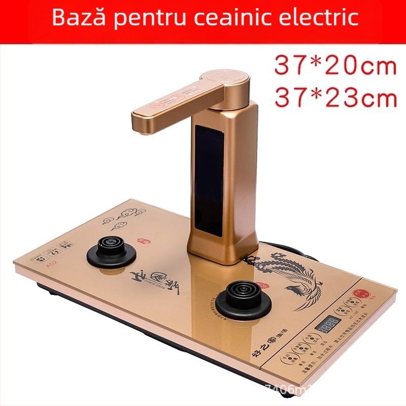 Foc electric pentru ceai cu o singură plită, unitate principală pentru masă de ceai de 20×37 cm, fierbător încorporat, compatibil cu masa de ceai Xuan Yi Liangyuan