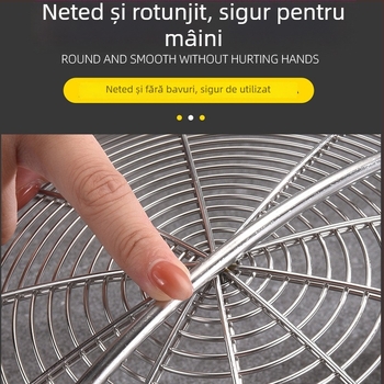 Lingură‑strecurătoare din oțel inoxidabil, mare, pentru prăjit – bucătărie comercială