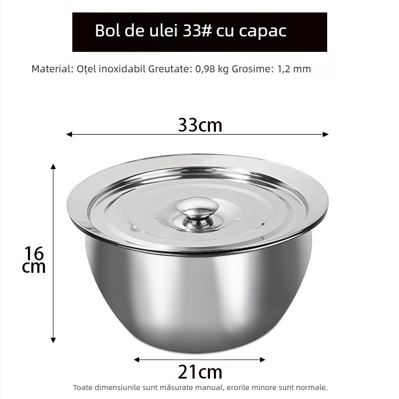Lingură‑strecurătoare din oțel inoxidabil, mare, pentru prăjit – bucătărie comercială