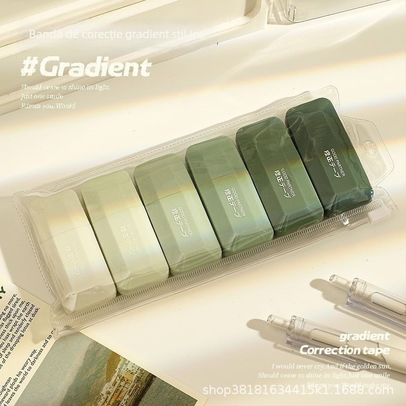 Bandă corectoare gradient pentru elevi, design în patru culori, liniștită, capacitate mare, corecție invizibilă