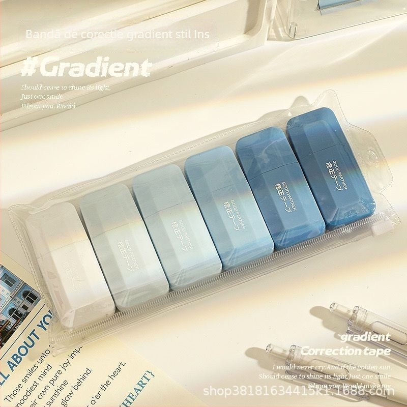 Bandă corectoare gradient pentru elevi, design în patru culori, liniștită, capacitate mare, corecție invizibilă