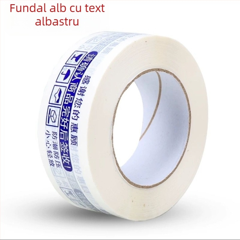 Bandă imprimată THANKYOU pentru ambalare expresă și sigilare cutii, bandă cu litere la modă, rolă mare, 60 m lungime, lățime 4.5 cm