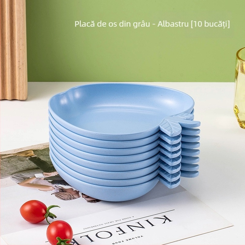 Farfurie din plastic cu bază, design creativ și drăguț pentru oase, fructe și legume