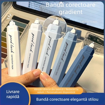 Bandă corectoare gradient, capacitate mare, silențioasă, netedă, portabilă, fără urme, de tip stil creion pentru elevi