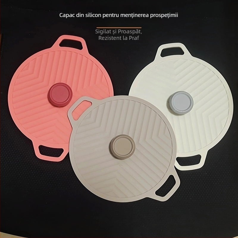 Capac universal din silicon pentru frigider și cuptor cu microunde – anti-miros, păstrarea prospețimii, etanșare, prevenire vărsare, capac pentru tavă cu protecție la praf, multifuncțional