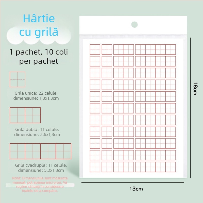Etichete de corectare pentru elevi din învățământul primar, foi de corectare a ortografiei și a cuvintelor, materiale de învățare, 10 coli pe pachet, model JZDZ-Z001R, Step by step