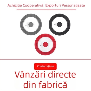 Capac universal multifuncțional din sticlă temperată și silicon, potrivit pentru uz casnic