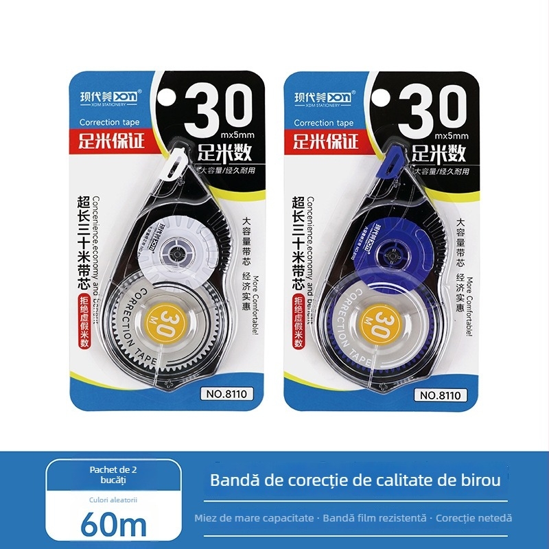 XDN 8110 Bandă corectoare, lățime 30 mm, capacitate mare, mișcare lină, design simplu, pentru elevi