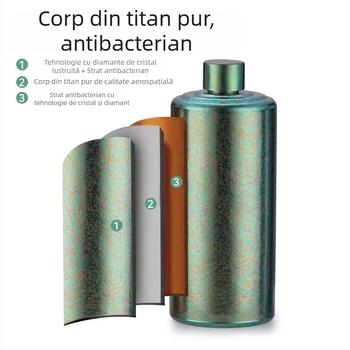 Flacon din titan pur, portabil pentru exterior, sigilat pentru vin, aliaj de titan, ușor