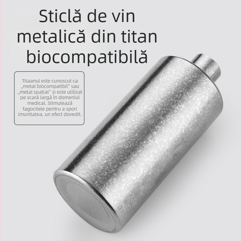 Flacon din titan pur, portabil pentru exterior, sigilat pentru vin, aliaj de titan, ușor