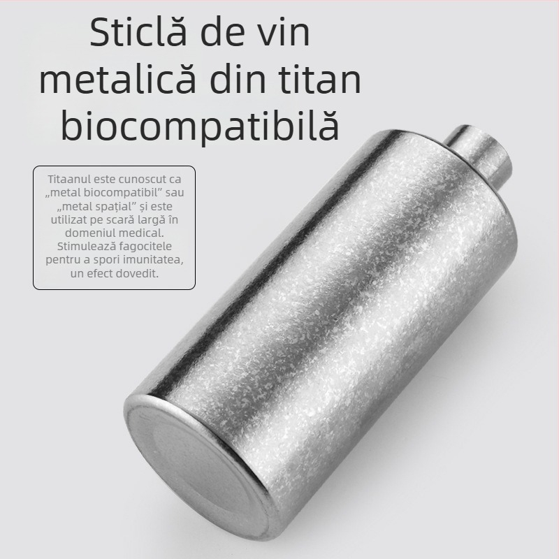 Flacon din titan pur, portabil pentru exterior, sigilat pentru vin, aliaj de titan, ușor
