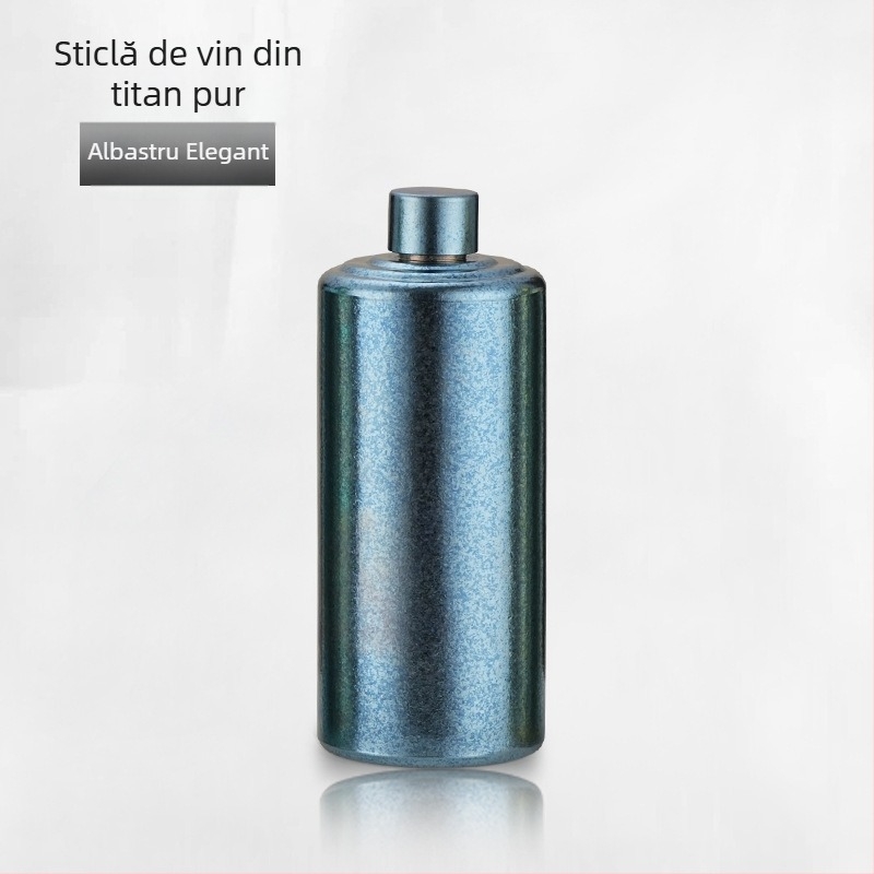 Flacon din titan pur, portabil pentru exterior, sigilat pentru vin, aliaj de titan, ușor