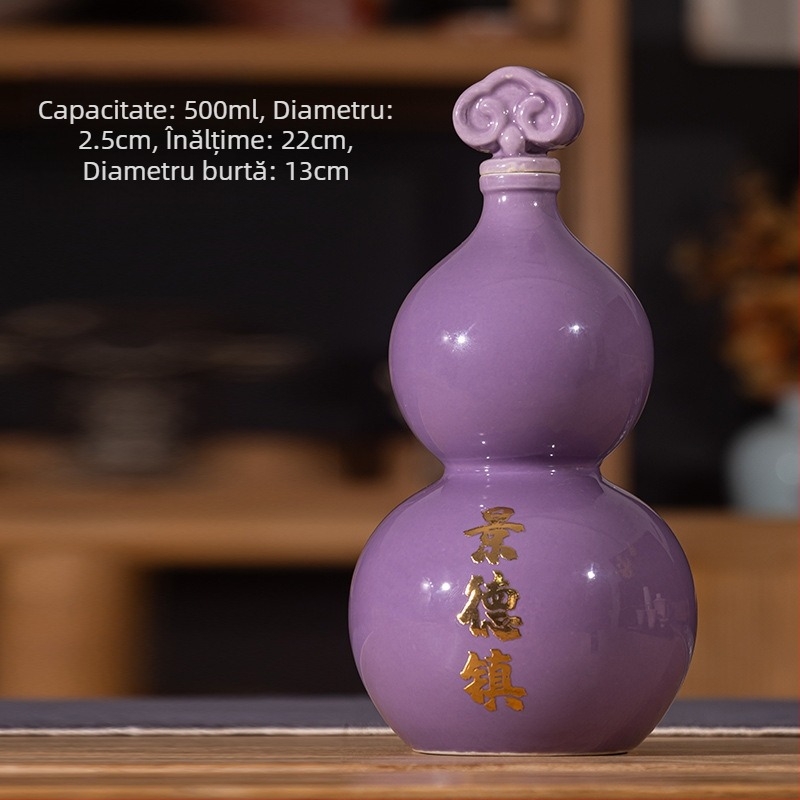 Ceainic ceramic în formă de dovleac pentru ceai cu lapte, apă și vin – portabil pentru exterior