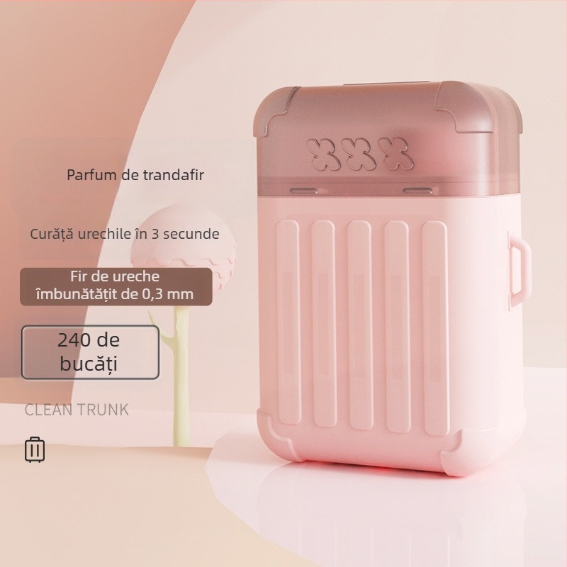 Set de curățare a găurilor urechii cu soluție de eliminare a mirosului și husă de călătorie