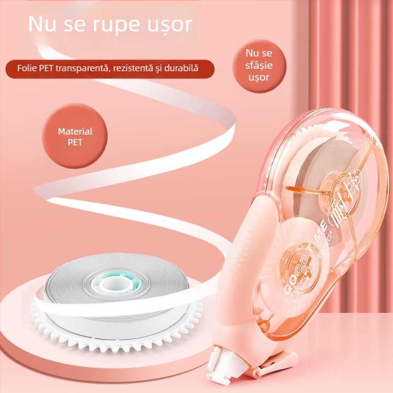 Bandă corectoare pentru eleve, cu capacitate mare, pachet accesibil, durabilă, rezistentă la cădere, fără urmă