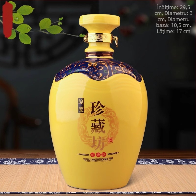 Sticlă de vin ceramică sigilată, pentru uz casnic, disponibilă în 0,5 kg, 1,5 kg și 2,5 kg dimensiuni