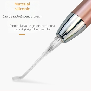 Kit iluminat pentru curățarea urechilor, cu cupă vizuală, pentru bebeluși și copii, include pense pentru cerumen și mucus nazal