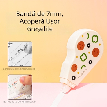 Deli bandă de corecție lată 7 mm pentru elevi de gimnaziu, temă alimentară, design silențios