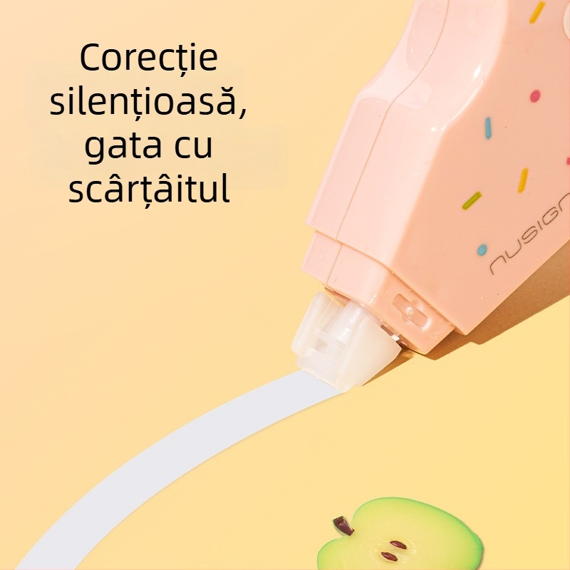 Deli bandă de corecție lată 7 mm pentru elevi de gimnaziu, temă alimentară, design silențios