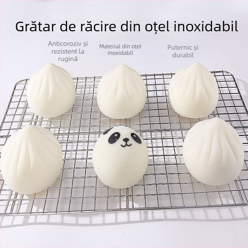 Grilă pătrată din sârmă de fier, antiaderentă, pentru răcire și coacere a torturilor, pâinii și biscuiților – rack de bucătărie multifuncțional