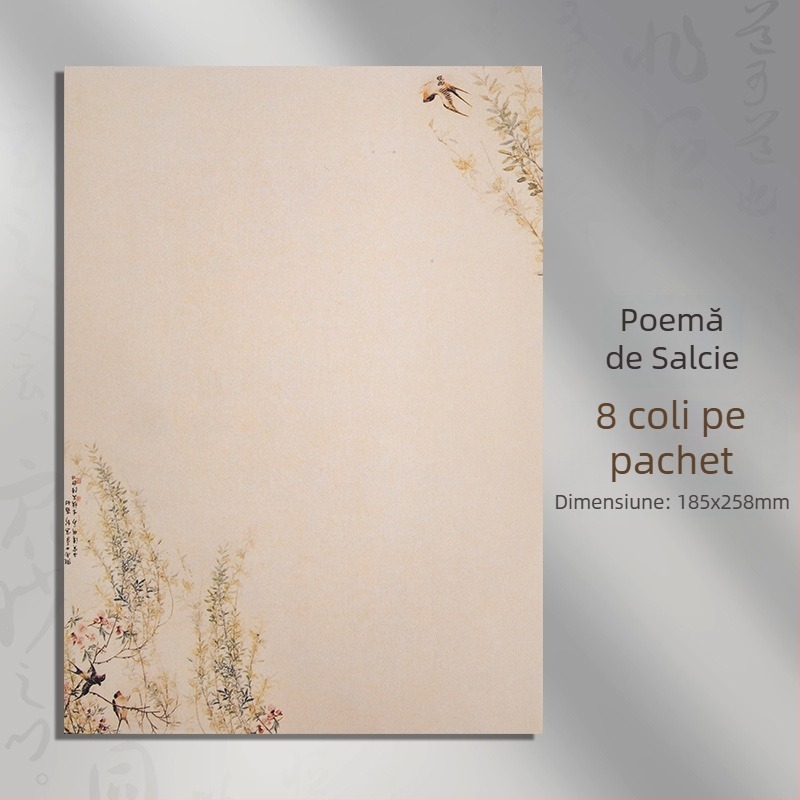 Hârtie de scris în stil chinezesc, antichizată, pentru caligrafie, format A4