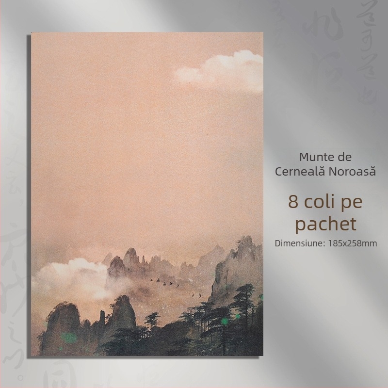 Hârtie de scris în stil chinezesc, antichizată, pentru caligrafie, format A4