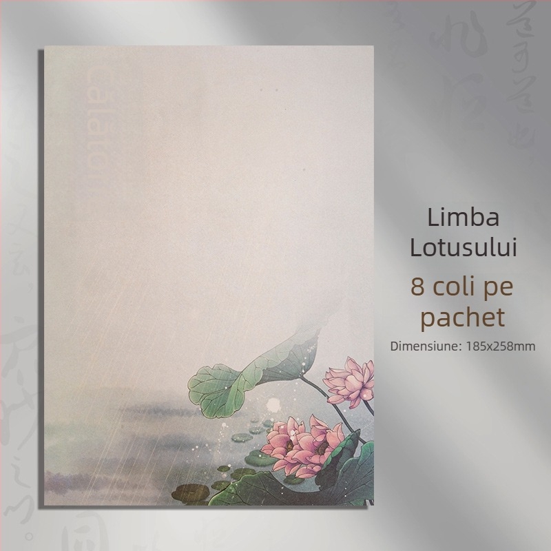 Hârtie de scris în stil chinezesc, antichizată, pentru caligrafie, format A4