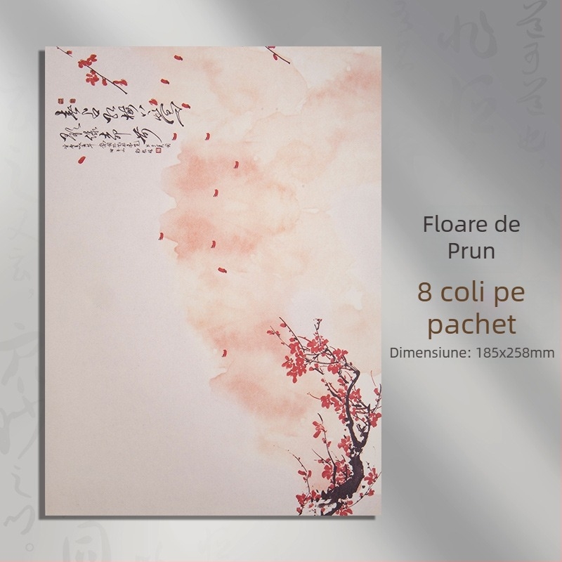 Hârtie de scris în stil chinezesc, antichizată, pentru caligrafie, format A4
