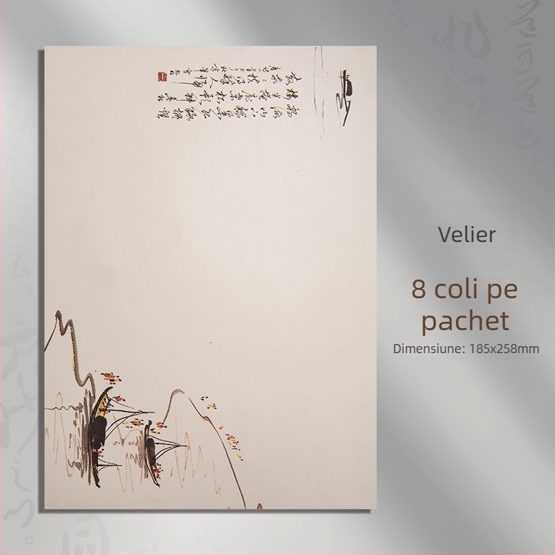 Hârtie de scris în stil chinezesc, antichizată, pentru caligrafie, format A4