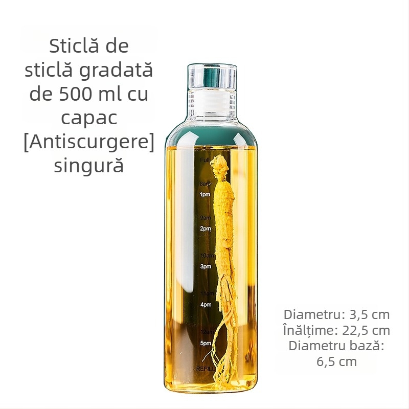 Sticlă din borosilicat pentru infuzie cu ginseng, sigilată și cu pereți groși, 0,5 kg, recipient gol pentru fabricarea vinului acasă