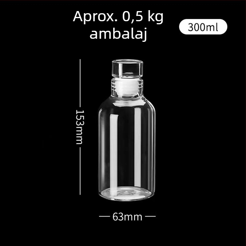 Sticlă din borosilicat pentru infuzie cu ginseng, sigilată și cu pereți groși, 0,5 kg, recipient gol pentru fabricarea vinului acasă