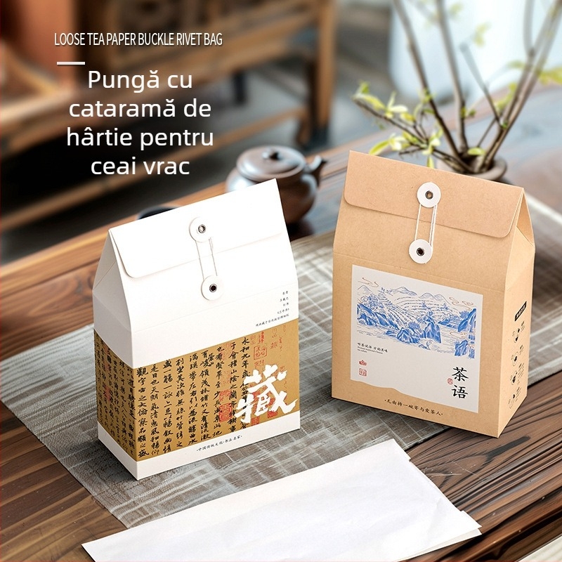 Cutie pentru ceai vrac 150 g pentru ceai alb, ceai negru și Pu-erh