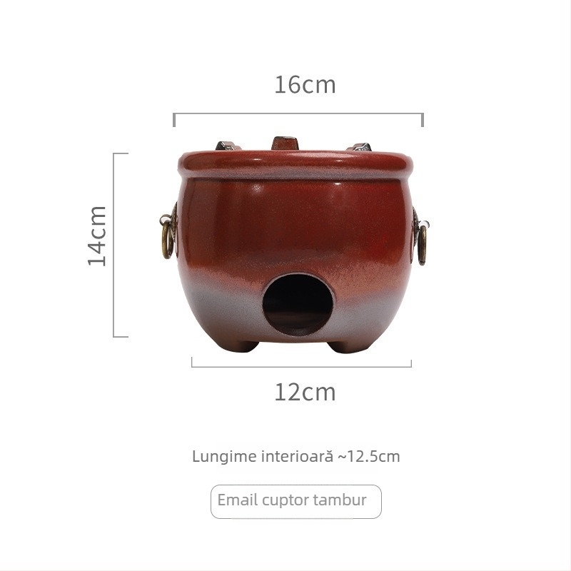 În stoc: ceainic Gongfu din lut roșu, ceramică cu glazură de sobă, finisaj variat, mâner de ridicare, pentru exterior