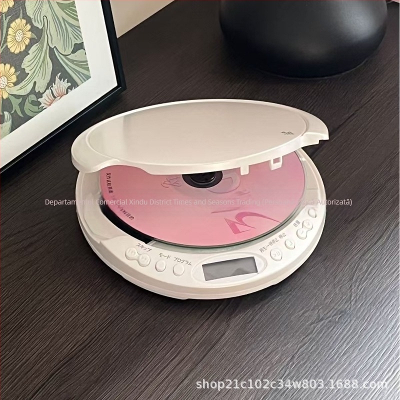 Player Bluetooth portabil cu protecție antișoc, pentru ascultare CD și învățare a limbii engleze, cu funcție de repetare