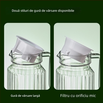 Sticlă acrilică rezistentă la căldură, cu dungi, pentru suc; cană de apă cu lămâie, din plastic pentru bar și ceai.