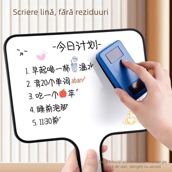 Tablă albă mică, portabilă pentru copii, pentru scriere și notițe, cu două fețe, ușor de șters