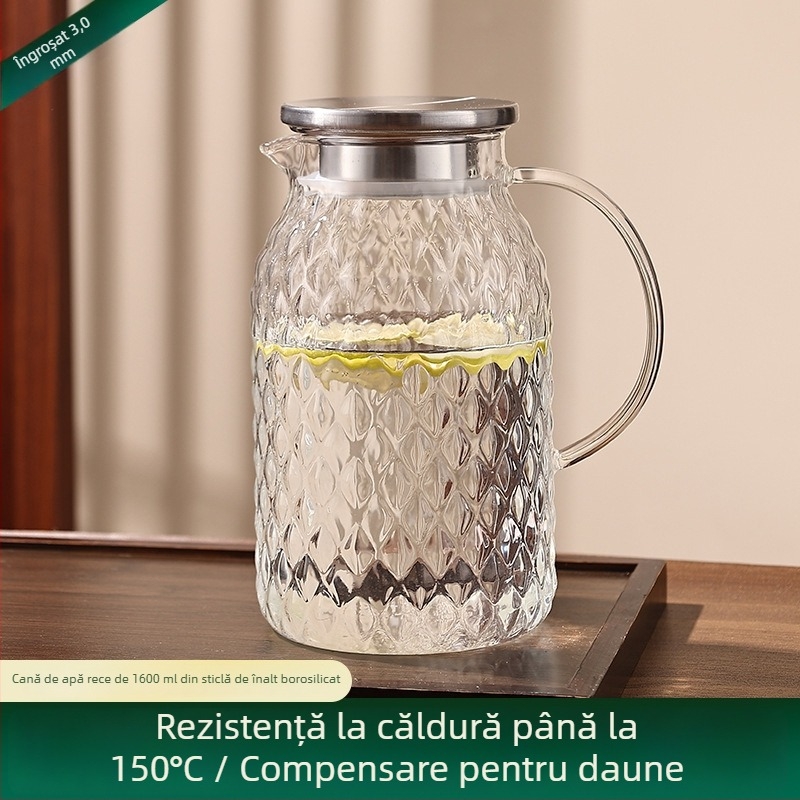 Set din sticlă, kană și pahare pentru apă rece, capacitate mare, rezistent la temperaturi înalte, stil japonez