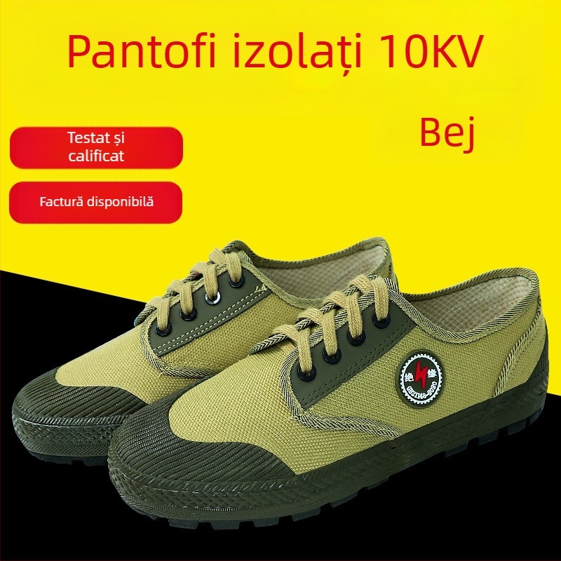Pantofi izolați pentru electricieni, tensiune joasă, protecție la șoc de 10 kV, încălțăminte de protecție cu înălțime atât înaltă, cât și joasă