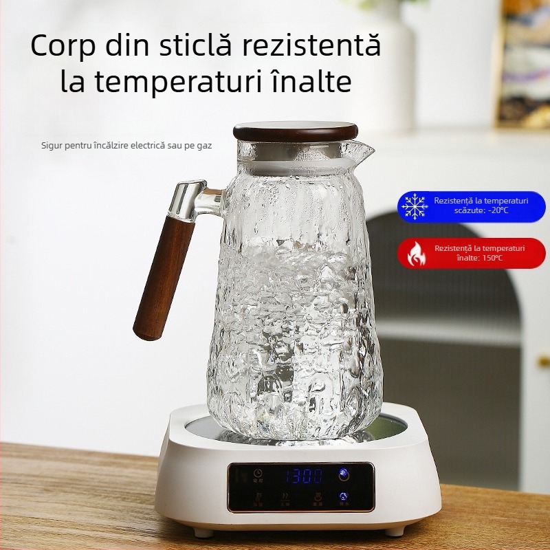 Set de 5 căni din sticlă pentru apă rece, uz casnic, cu capacitate mare și rezistență la temperaturi ridicate, set pentru cold brew