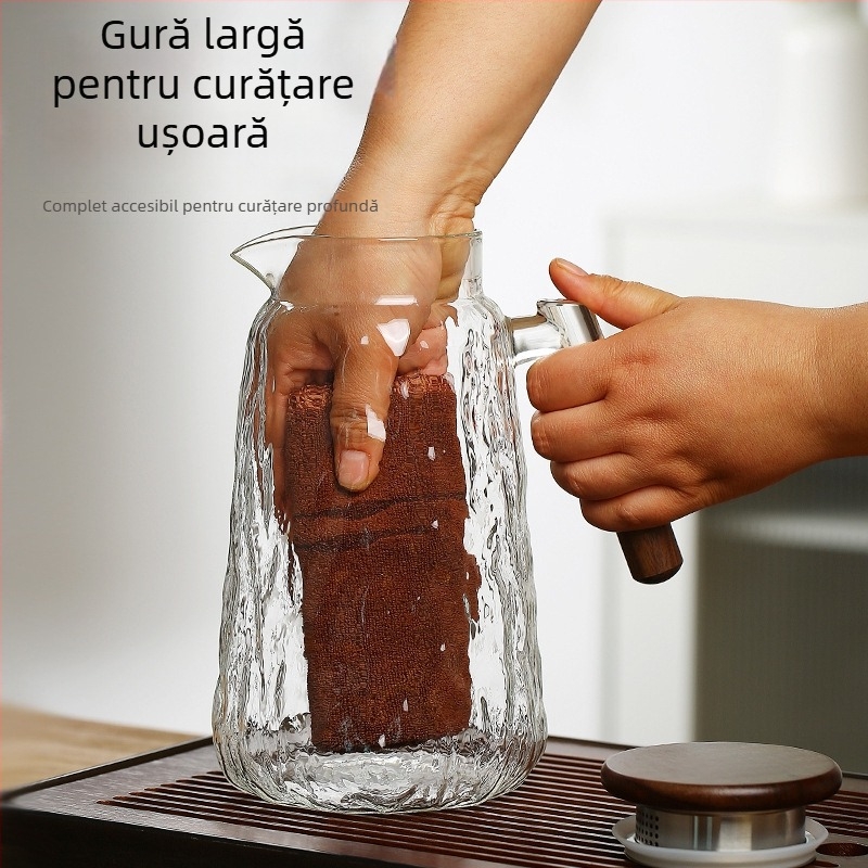 Set de 5 căni din sticlă pentru apă rece, uz casnic, cu capacitate mare și rezistență la temperaturi ridicate, set pentru cold brew