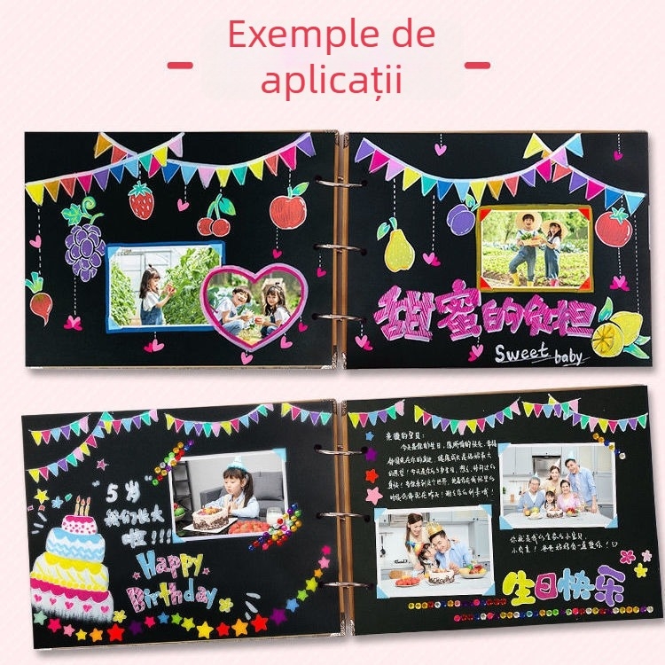 Album de creștere pentru clasa a VI-a – album foto DIY, lucrat manual, pentru absolvirea învățământului primar și grupa mare a grădiniței