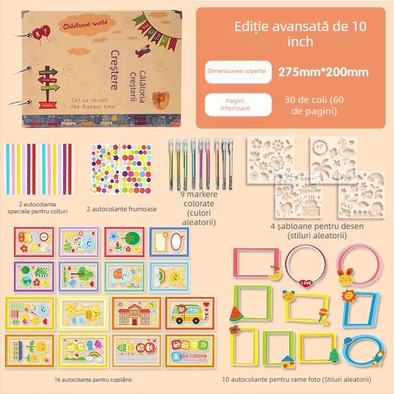 Album de creștere pentru clasa a VI-a – album foto DIY, lucrat manual, pentru absolvirea învățământului primar și grupa mare a grădiniței